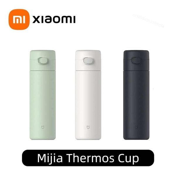 Xiaomi Mijia Thermos Stainless Steel Vacuum 480Ml Capacity Travel Portable Water Cup Insulation Lock Cold Elastic Switch