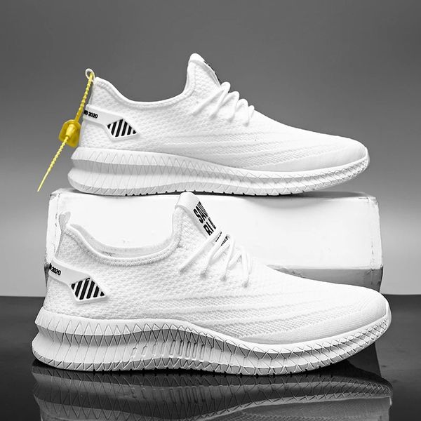 HKDQ Male Casual Sneakers Low Top Lightweight Breathable Gym Shoes Non Slip Men's Walking Shoes Fashion Minimalist Sports Shoes