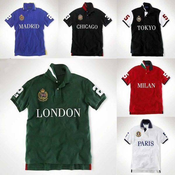 Polos Mens T Shirt Designer Shirts for Men City Name ITALIA Chicago New York Short Sleeve Cotton Casual embroidery Summer Fashion Tee 20ss