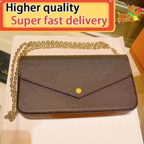 Designer Bag Fashion Shoulder Bag Women's Luxury Crossbody Bag Classic Old Flower Leather Removable 3 in 1 High Quality Retro Metal Chain Wallet Black Embossed Purse, #23
Designer Bag Fashion Shoulder Bag Women's Luxury Crossbody Bag Classic Old Flower Leather Removable 3 in 1 High Quality Retro Metal Chain Wallet Black Embossed Purse, #23