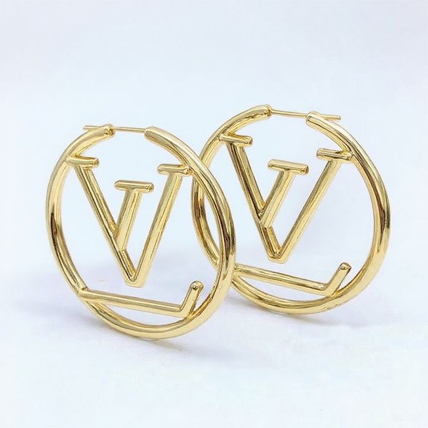 Earrings Designer For Women 18k Gold Plated High Quality Luxury Jewelry Gold Hoop Earring With Box 4CM Woman Jewelry Valentine's Day Gift
Earrings Designer For Women 18k Gold Plated High Quality Luxury Jewelry Gold Hoop Earring With Box 4CM Woman Jewelry Valentine's Day Gift