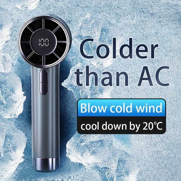 Mini Portable Handheld Fan Instant Ice Mode 100 Wind Speeds Adjustable 3000mAh Electric Fans Rechargeable Outdoor Personal Fan XJ250702
