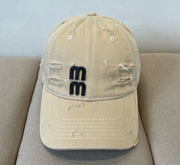 Beige Hole Cap Stra…