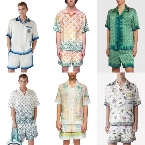 25ss Casabalnc New Product Summer Trendy Thin Casual Silk Straight Shorts Men and Women Designer Print Lapel Short Sleeve Hawaii Cardigan Silk Polos Shirt Top Suit tn, Gradient
25ss Casabalnc New Product Summer Trendy Thin Casual Silk Straight Shorts Men and Women Designer Print Lapel Short Sleeve Hawaii Cardigan Silk Polos Shirt Top Suit tn, Gradient