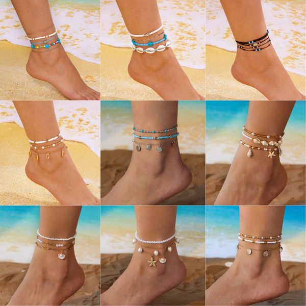 Starfish, conch, shell, pearl multi-layer ankle chain, seaside beach vacation style layered ankle jewelry, small and unique style
Starfish, conch, shell, pearl multi-layer ankle chain, seaside beach vacation style layered ankle jewelry, small and unique style