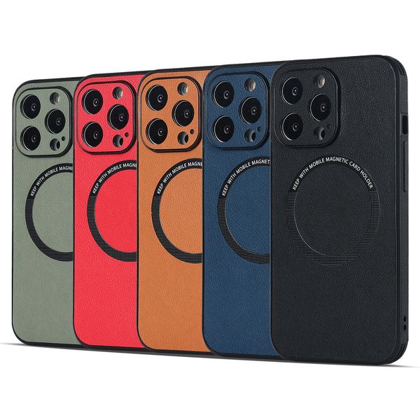 Apple 14 Case TPU Leather Magsafe Magnetic 16 Compatible iPhone 15 Shockproof Phone Cover 13 ddmythur