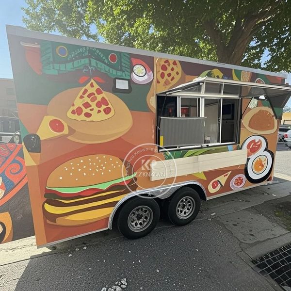 Custom Food Truck Mobile Kitchen Fully Equipped Concession Catering Trailer Snack Ice Cream Cart Food Trailer 
Custom Food Truck Mobile Kitchen Fully Equipped Concession Catering Trailer Snack Ice Cream Cart Food Trailer