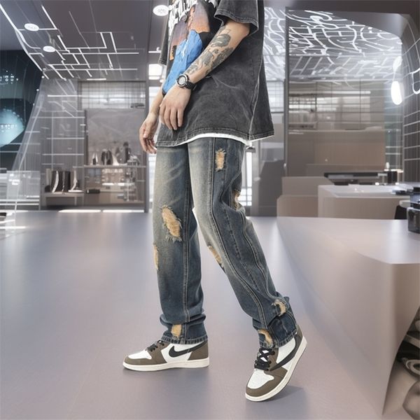 Men's Summer High Street Straight Jeans