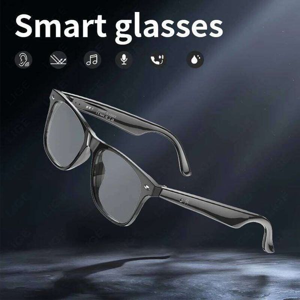LIGE Smart Glasses Wireless Bluetooth Call Sunglasses Built-In Mic Speakers Touch Voice Assistant Intelligent Translation Glass