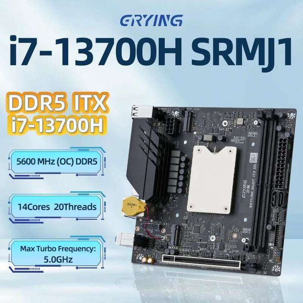 ERYING LGA 1700 Mini ITX Motherboard CPU Combo Interposer i7 13700H Procesador 14C20T DDR5 RAM NVME M.2 Slot Kit PC Completo