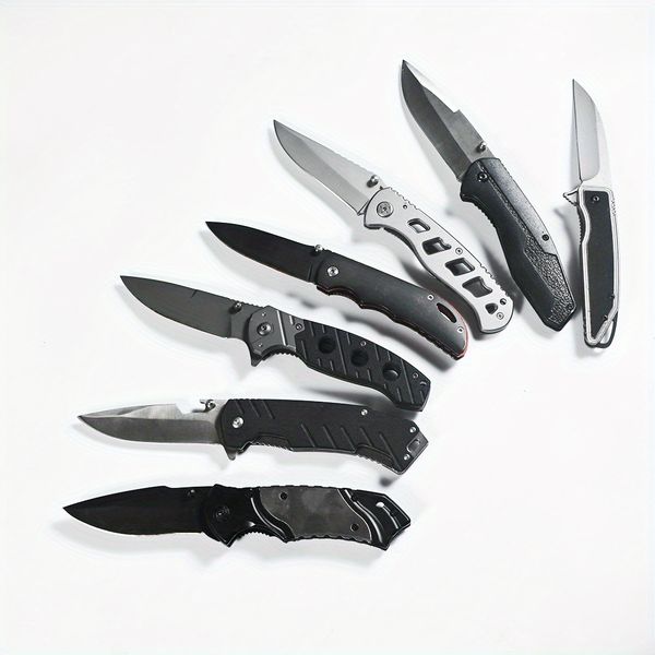 7-piece set of outdoor pocket knives ideal for hiking fishing needs. Made of durable stainless steel with anti slip handle, lightweight and suitable for birthday gifts
7-piece set of outdoor pocket knives ideal for hiking fishing needs. Made of durable stainless steel with anti slip handle, lightweight and suitable for birthday gifts
