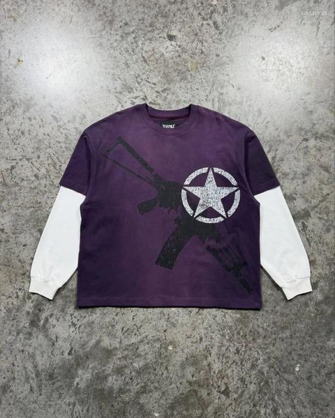 Men's Hoodies Retro Harajuku Punk Trendy Brand Oversized Cotton Round Neck T-shirt Men 2025 American Hip-hop Casual Streetwear, A1
Men's Hoodies Retro Harajuku Punk Trendy Brand Oversized Cotton Round Neck T-shirt Men 2025 American Hip-hop Casual Streetwear, A1