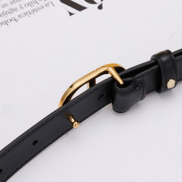 Women's belt fashionable and simple, versatile, decorative belt for women, in the style of Instagram, made of genuine leather, paired with denim pants, black color., 2-4*105cm
Women's belt fashionable and simple, versatile, decorative belt for women, in the style of Instagram, made of genuine leather, paired with denim pants, black color., 2-4*105cm