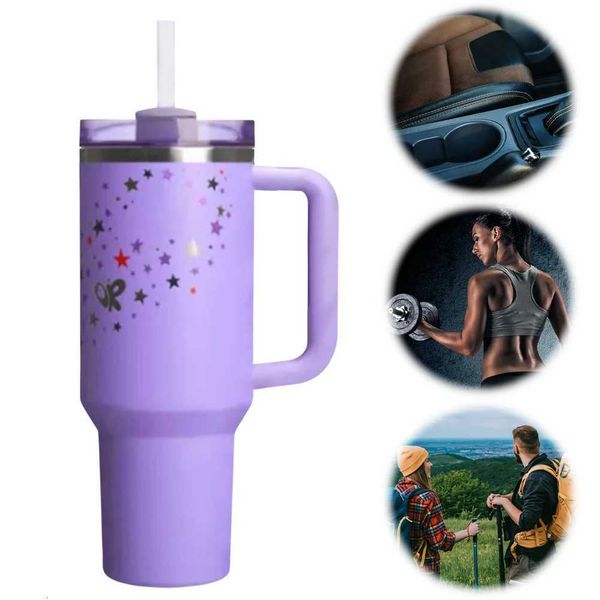 2025 40oz Double-Layer Insulated Cup with Lid Straw Travel Vacuum Flask Stainless Steel Vacuum Thermal Insulated Mug for Women Men X2507111