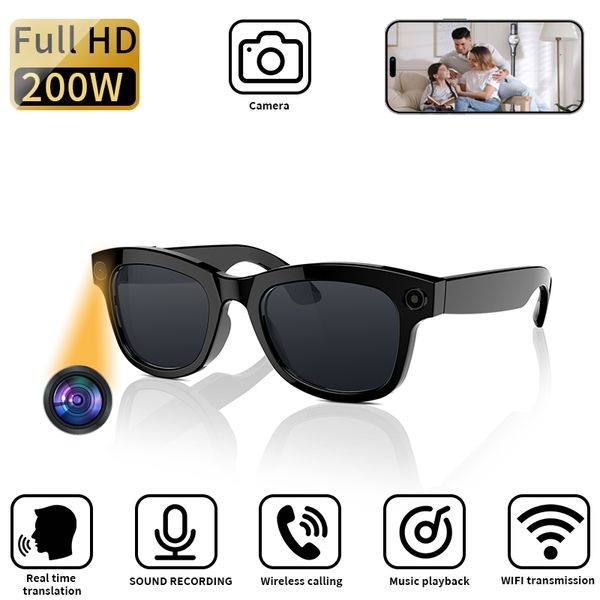 LIGE AI Smart Camera Glae blue light glae, remote hooting, magnetic charging, color-changing polarized unglae lene, voice aitant Buine