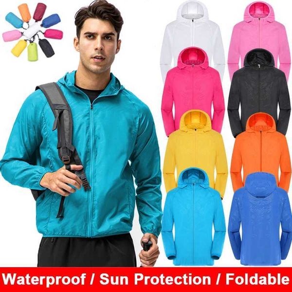 Mens Waterproof Jacket Men Women Windbreaker Women Sun Prot…