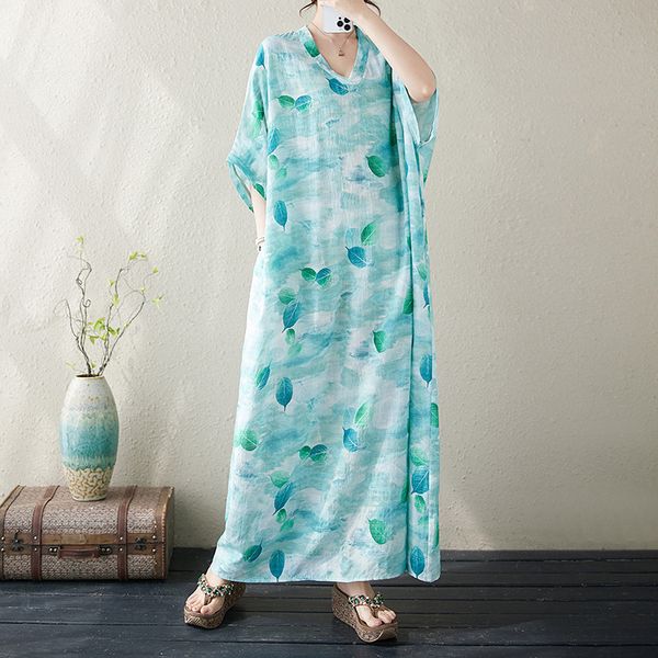 B423 Summer floral holiday travel V-neck retro long skirt covering flesh cotton and linen dress, Red
B423 Summer floral holiday travel V-neck retro long skirt covering flesh cotton and linen dress, Red
