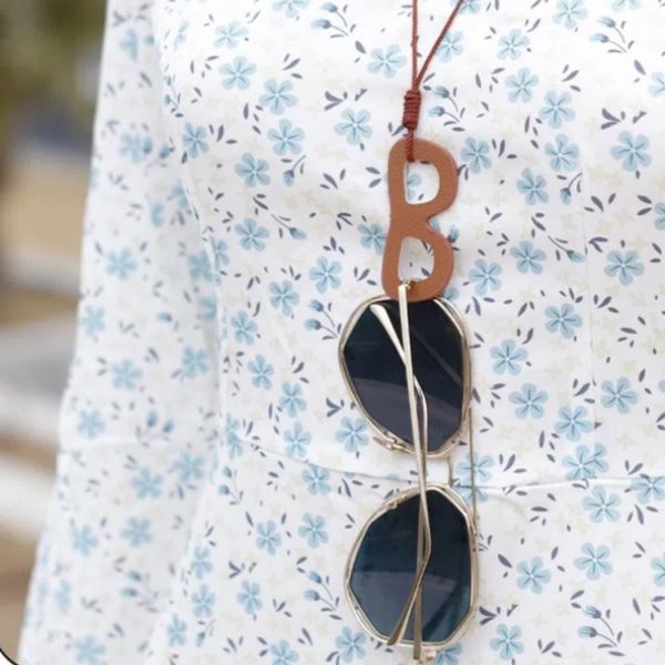New Adjustable Eyeglasses Rope PU Leather Multi Functional Sunglasses Clip Neck Cord Hanging Glasses Holder Women Men