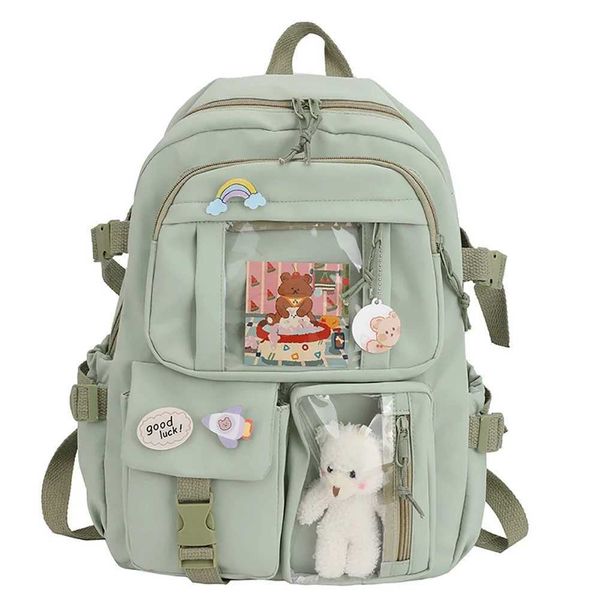 Japanese Girls Aesthetic Backpack Cute School Bags For Student Teens Girls Pock…