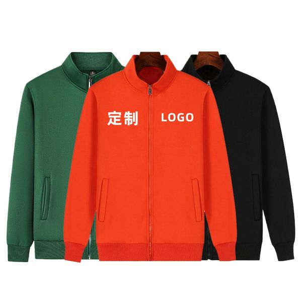 (477) Autumn and winter polar fleece stand collar custom work clothes sweatshirt