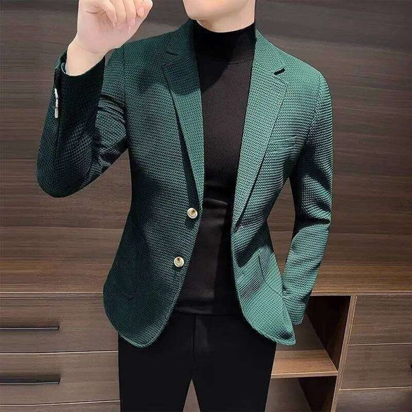 Single Jacket For Men Breasted Thin Man Suits And Blazers Slim Fit Dress Jackets Coats Business Black Casual Elegant Fashionable