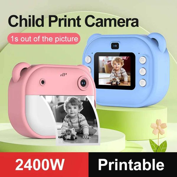 Digital Camera with Dual Lens 2 Inch Sn Built-in Battery Picture Frames Thermal Printing Paper Birthday Festival Gift XJ250715