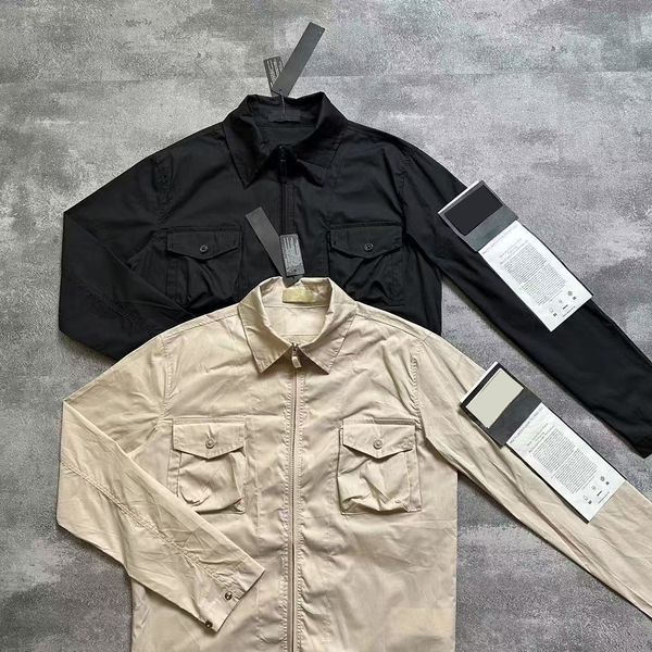Designer Man Casual Shirts Jacket Pocket Coats Denim Jackets Winter Coat Hooded…