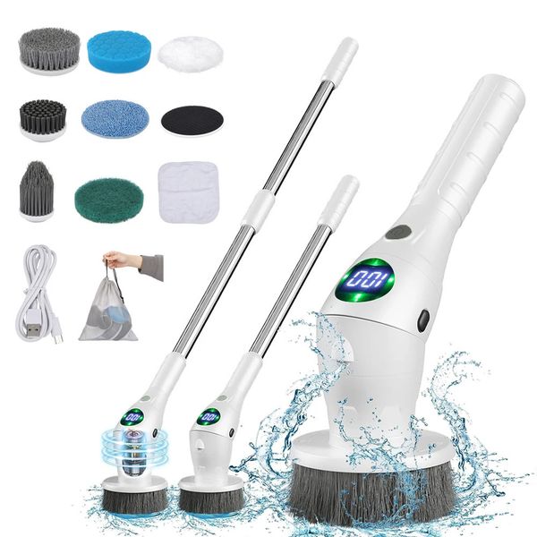 Electric Cleaning Brush 8 in 1 Multifunctional Household Wireless Rotatable Cleaning Brush For Bathroom Kitchen Windows Toilet 250714