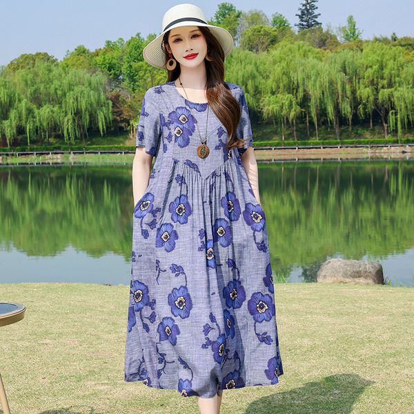 232 New Summer High-end Cotton Silk Dress Women's — compare prices at CompareOffers