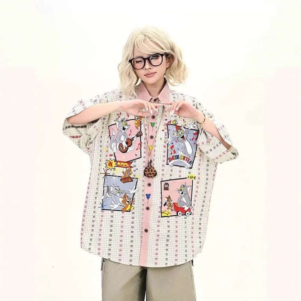 2XL Size 150kg Tom and Jerry Plaid Short Sleeve Unisex Loose Casual Versatile Couple Shirt, Color as shown in the picture
2XL Size 150kg Tom and Jerry Plaid Short Sleeve Unisex Loose Casual Versatile Couple Shirt, Color as shown in the picture