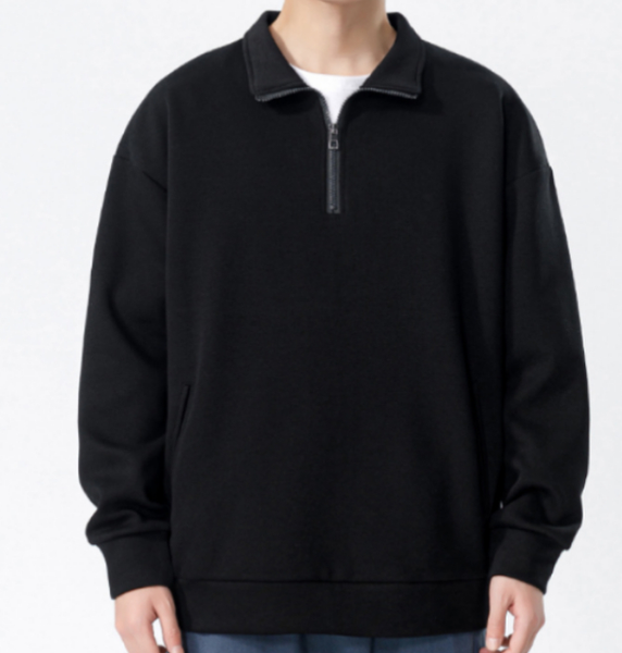 252 Turtleneck Sweatshirt for Men Autumn and Winter Thickened Loose Trendy Solid