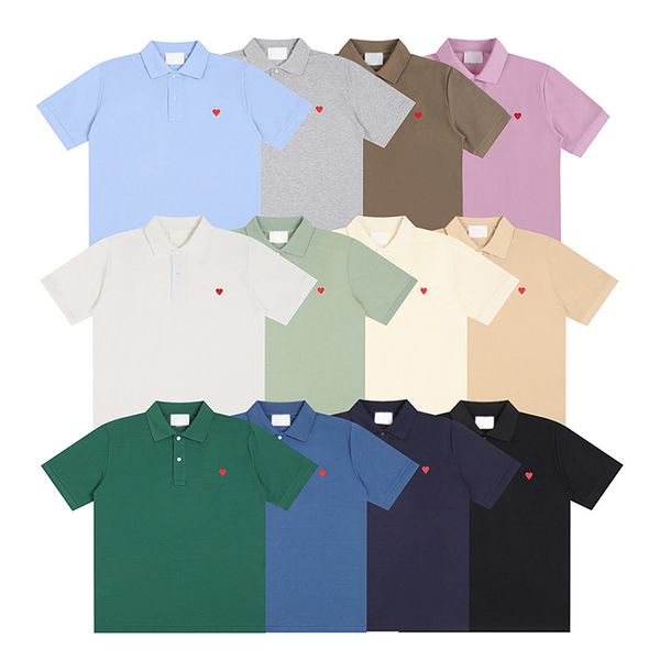 Designer Men's Polos Light luxury Small heart embroidered round neck short sleeved T-shirt POLO, Lawngreen
Designer Men's Polos Light luxury Small heart embroidered round neck short sleeved T-shirt POLO, Lawngreen