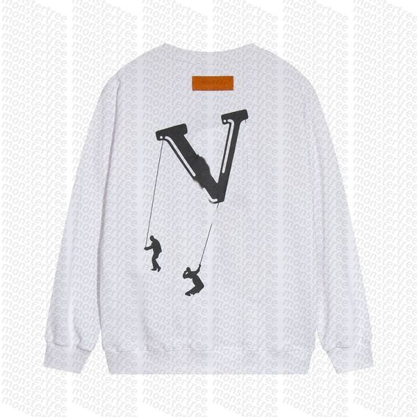 26ss Designer New Printing Crewneck Warm Men Women Fashion Street Pullover Sweatshirt Loose Hoodie Couple Top Reflective---