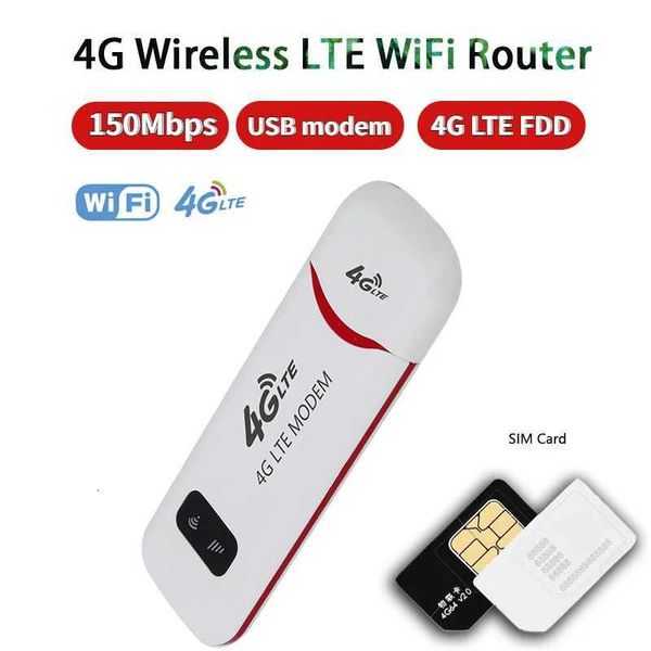 4G LTE Wireless Router USB Dongle 150Mbps Mobile Broadband Modem SIM Card Wireless WiFi Adapter 4G Router for Home OfficeXJ250723