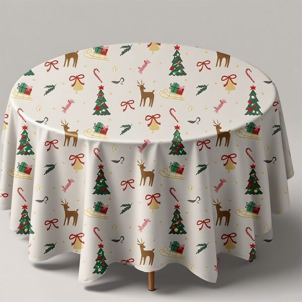 Round Tablecloth Ta… - image