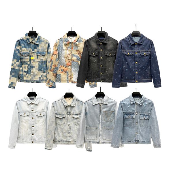 Denim Jackets Classic Designer Letter Jacket Fashionable Coats Trendy Limited Edition Outerwear Rivets Tie-dye High Quality Checkerboard, V1 
Denim Jackets Classic Designer Letter Jacket Fashionable Coats Trendy Limited Edition Outerwear Rivets Tie-dye High Quality Checkerboard, V1