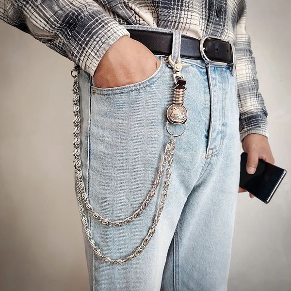 Punk Pants Chain Boy Fashion Multi-layer Keychains for Men Women Jeans Waist Chain Gothic Rock Jewelry Accessories 250722