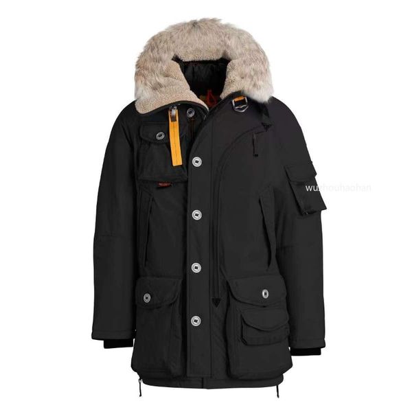Men's Downs Winter White Duck Down Parka Jacket Fur Collar Warm Coats P1289