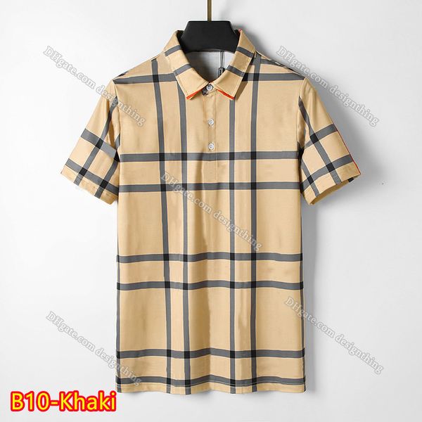 Classic Mens T Shirt Designer Cotton Plaid Stripe Tee Floral Embroidery Soft Breathable Asian Fit, B10-khaki
Classic Mens T Shirt Designer Cotton Plaid Stripe Tee Floral Embroidery Soft Breathable Asian Fit, B10-khaki