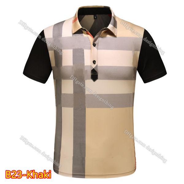 Fashion Designer Mens T Shirt Classic Plaid Stripe Tee Cotton Material Floral Embroidery High Quality Asian Size Stylish Comfortable Wear, B23-khaki
Fashion Designer Mens T Shirt Classic Plaid Stripe Tee Cotton Material Floral Embroidery High Quality Asian Size Stylish Comfortable Wear, B23-khaki