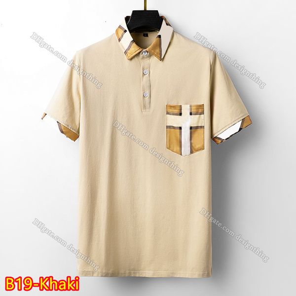 Designer Mens T Shirt Classic Plaid Stripe Cotton Tee Embroidered Floral Pattern High Quality Asian Size Stylish Comfortable Fashion Wear, B19-khaki
Designer Mens T Shirt Classic Plaid Stripe Cotton Tee Embroidered Floral Pattern High Quality Asian Size Stylish Comfortable Fashion Wear, B19-khaki