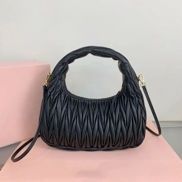 Designer Bag High-End Fashion Women's Handbag Solid Color Underarm Dumpling Bag Pleated Design Thin Shoulder Strap Single Shoulder Bag, Color 2
Designer Bag High-End Fashion Women's Handbag Solid Color Underarm Dumpling Bag Pleated Design Thin Shoulder Strap Single Shoulder Bag, Color 2