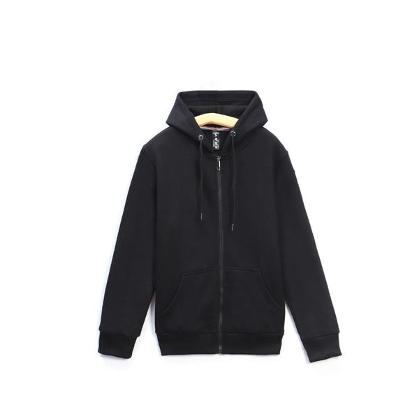(544) Long-sleeved, velvet and thickened work jacket with hood and zipper