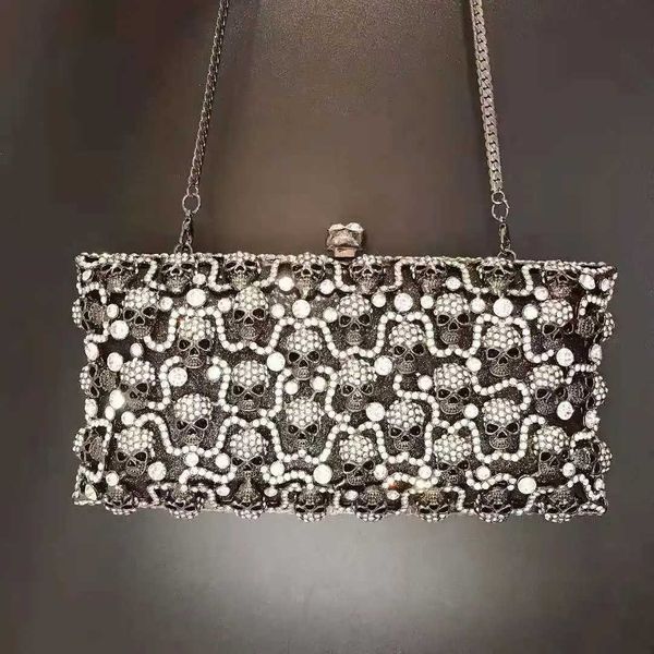 Luxury Skull Party Wedding Crystal Clutch Purse Women — compare prices at CompareOffers