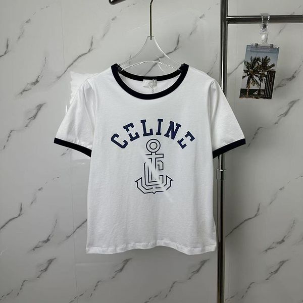 Clothing Plush Wall Stuff High Version Ce25 Early Spring Short Sleeved Comfortable Breathable Round Neck Contrasting Arc De Triomphe Versatile t