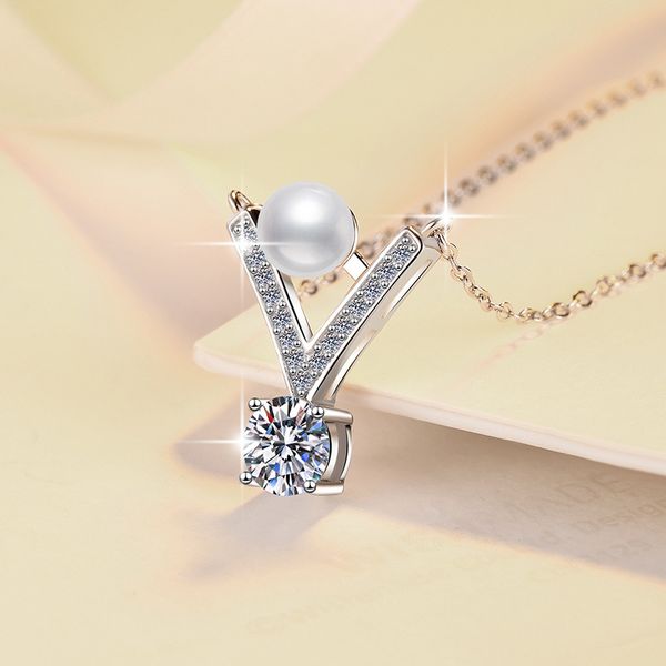 2025 New Model Moissanite Pearl Necklace - V-shaped Casual Style Jewelry - 925 Sterling Silver Collar Chain
2025 New Model Moissanite Pearl Necklace - V-shaped Casual Style Jewelry - 925 Sterling Silver Collar Chain