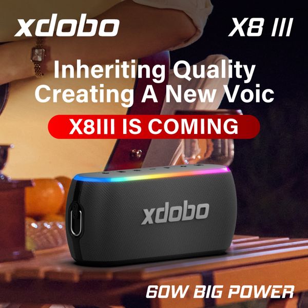XDOBO Outdoor Speaker portable Bluetooth Subwoofer 360 Bass stereo surround Sound TWS Series Play System Ipx7 Waterproof new audio player support TF card