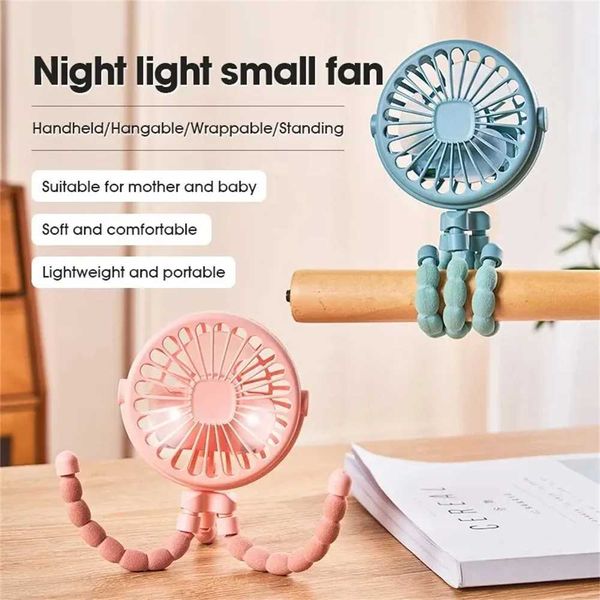 Mini handheld octopus folding fan multifunctional five in one portable fan silent family dormitory baby stroller multi sceneXJ250402