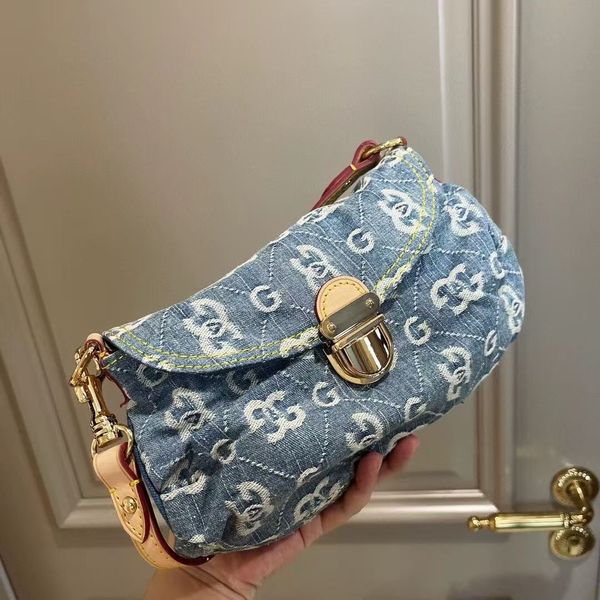 designer bag Flower Opening Shoulder Bags Splicing Leather Bag Underarm Bag Handbag medium size Women's Style Ebony old flower Ingot bag bag Denim blue bag 001., #~2
designer bag Flower Opening Shoulder Bags Splicing Leather Bag Underarm Bag Handbag medium size Women's Style Ebony old flower Ingot bag bag Denim blue bag 001., #~2