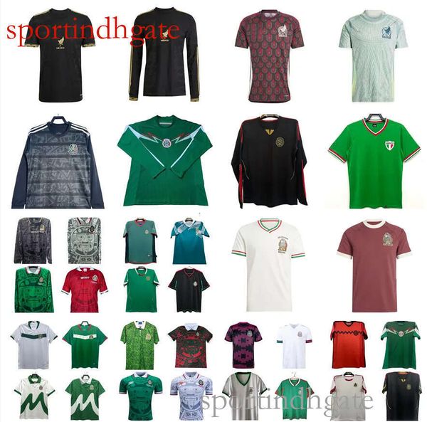 Mexico Soccer Jersey 2024 LOSANO CHICHARITO ALVAREZ Football Shirt ALVARADO RAUL CORDOVA QUINONES Men Kids Kit Long Sleeve Player Version 2025 high quality